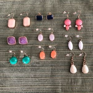 9 pairs of earrings